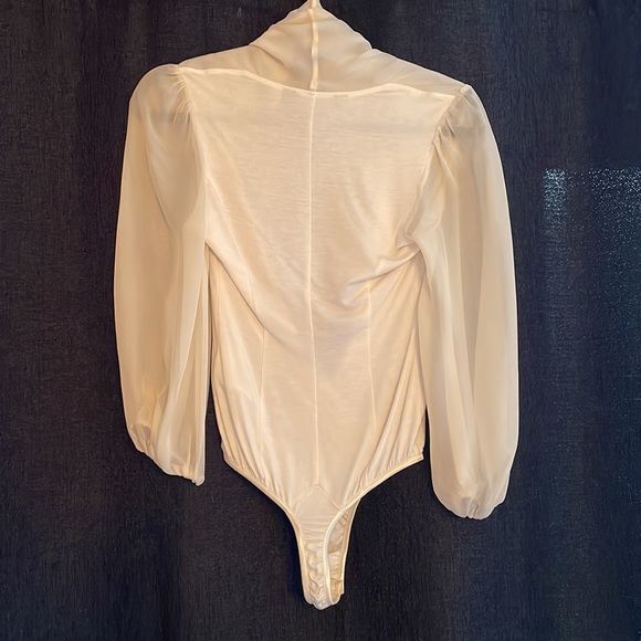 Sheer open front Marciano bodysuit. - Picture 2 of 6